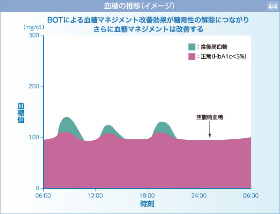 血糖の推移（イメージ）④